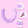 Load image into Gallery viewer, Realistic dual-head dildo purple