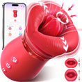 Load image into Gallery viewer, Rose tongue licking vibrator red