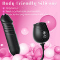 Cargar la imagen en la vista de la galería, Body-friendly non-porous silicone, close-up of the rose head and thrusting shaft
