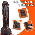 Load image into Gallery viewer, Realistic Vibrating 9.8" Dildo Dark - Sex Shop Miami