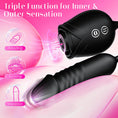 Cargar la imagen en la vista de la galería, Triple function diagram: thrusting, sucking and vibration on one tethered toy