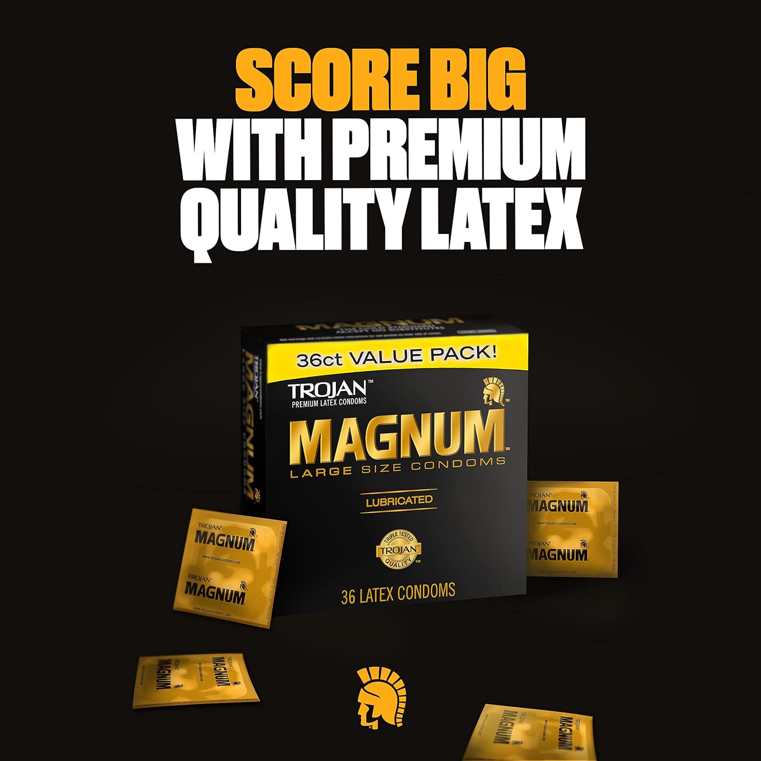 TROJAN Magnum Lubricated Large Condoms 36 Count Pack - Sex Shop Miami