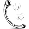 Load image into Gallery viewer, Dual-ended polished stainless steel prostate wand, curved anal hook