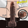 Load image into Gallery viewer, 10-Inch Realistic Big Black Dildo with Suction Cup – Adult Sex Toy