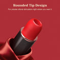 Load image into Gallery viewer, Close view of the rounded red silicone mouth