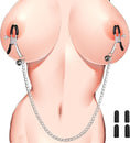 Cargar la imagen en la vista de la galería, Adjustable metal nipple clamps with chain and rubber sleeves