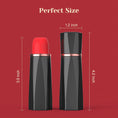 Load image into Gallery viewer, Size diagram showing 3.9 inches uncapped and 4.2 inches capped, 1.2 inches wide