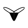 Load image into Gallery viewer, Cotton G-String Thong - Minimalist Low-Rise, Soft Stretch Cotton, Black