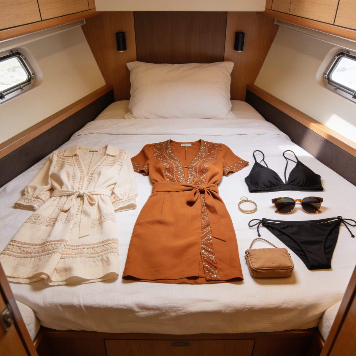 Couple packing for an Icon of the Seas cruise from Miami