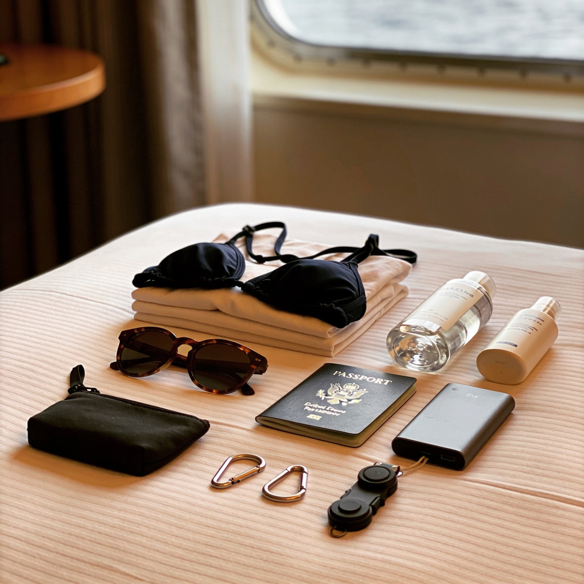 Couple packing for an Icon of the Seas cruise from Miami