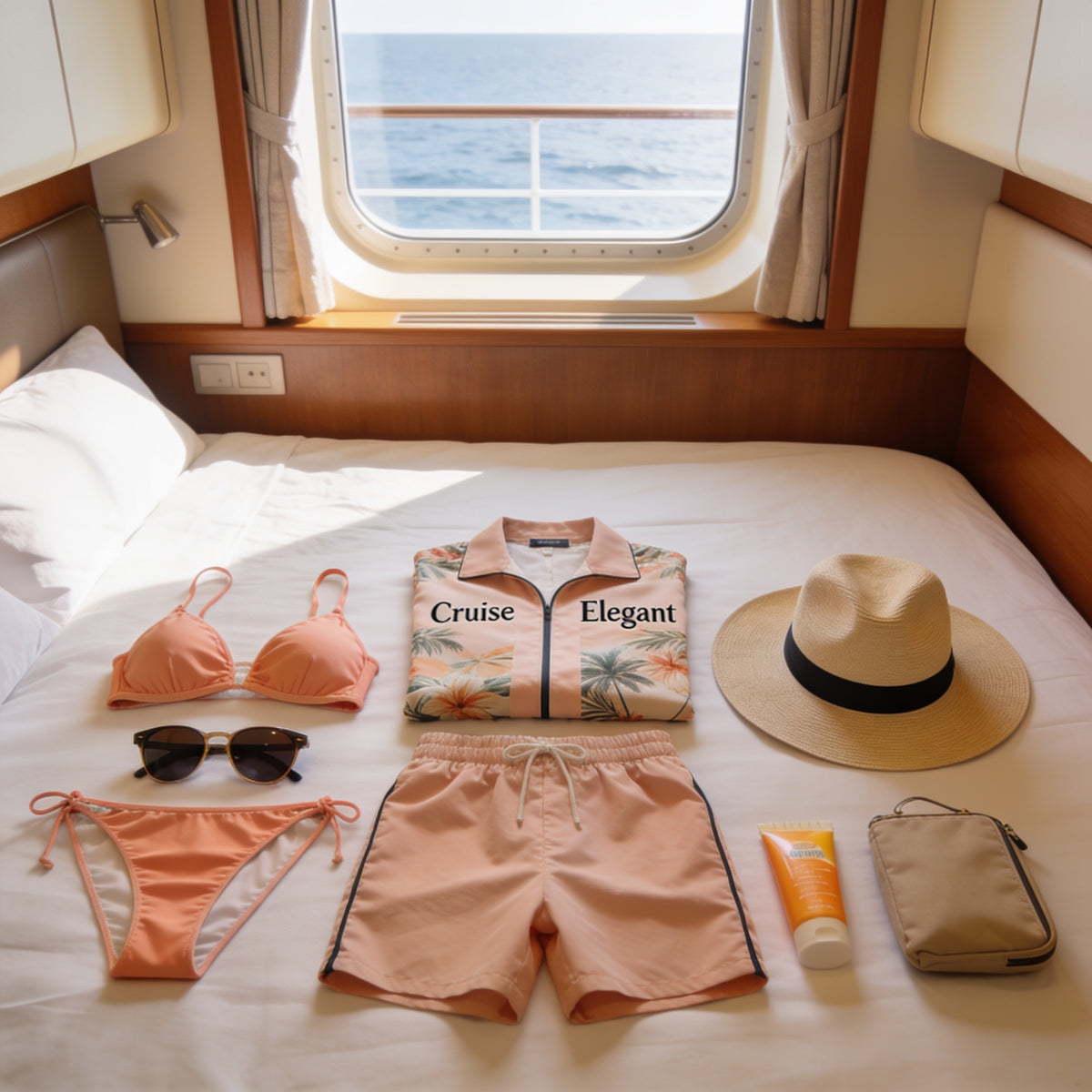 Couple packing for an Icon of the Seas cruise from Miami