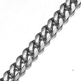 Load image into Gallery viewer, Close up of 12mm polished stainless steel Cuban link chain