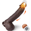 Load image into Gallery viewer, Realistic Vibrating 9.8" Dildo Dark - Sex Shop Miami