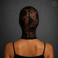 Cargar la imagen en la vista de la galería, Rear view of the sheer floral lace hood
