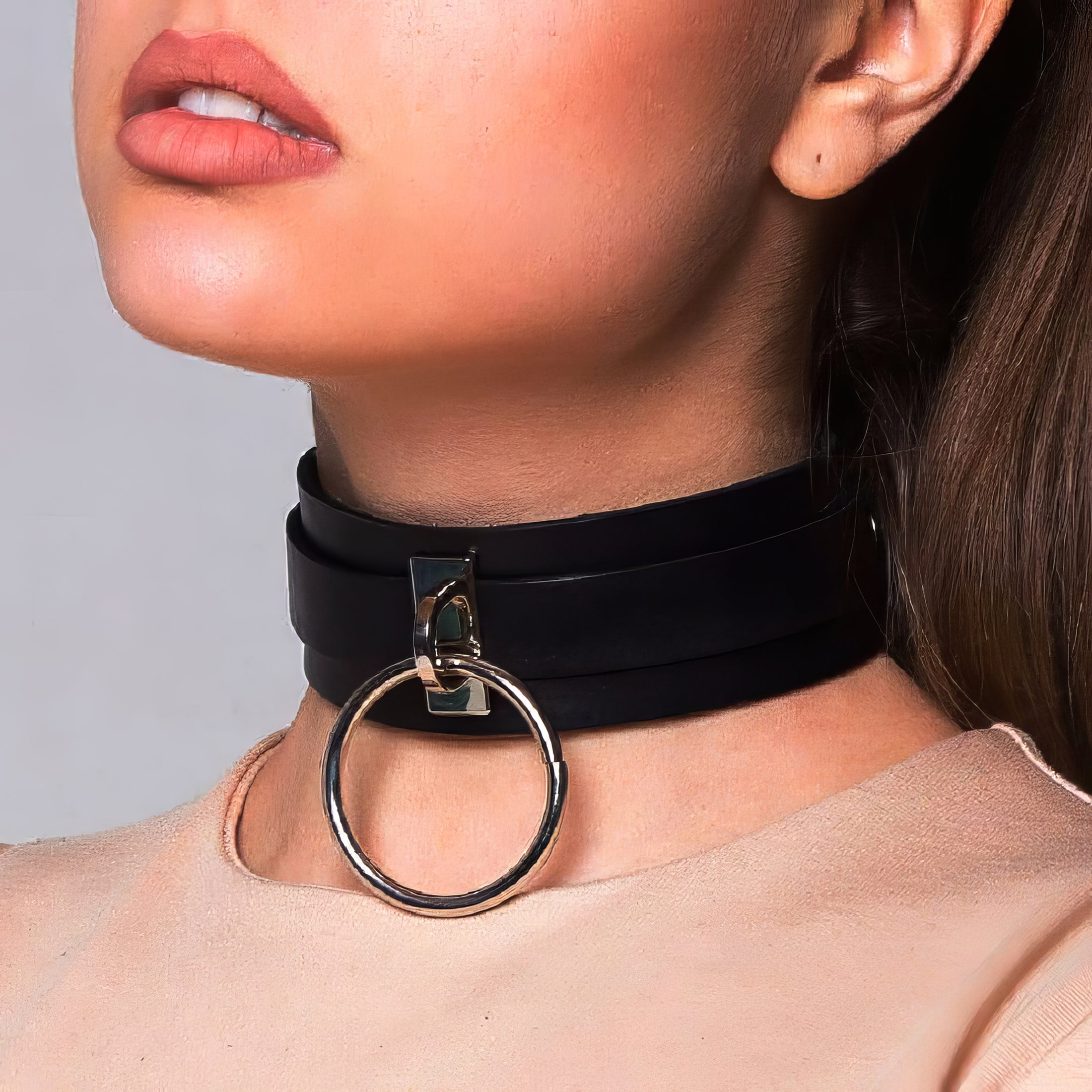 Leather Choker Necklace - Sex Shop Miami
