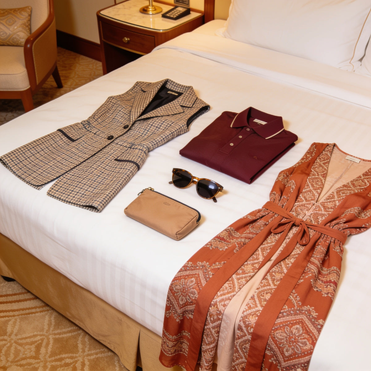 Couple packing for an Icon of the Seas cruise from Miami