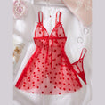 Load image into Gallery viewer, Matching red mesh thong from the two-piece set