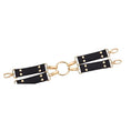 Cargar la imagen en la vista de la galería, Detachable cross harness, four riveted arms around a central gold O-ring