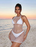 Cargar la imagen en la vista de la galería, The white net dress in late afternoon light, front view