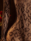 Cargar la imagen en la vista de la galería, Close-up of the leopard-spot lace and the finer fishnet side panel

