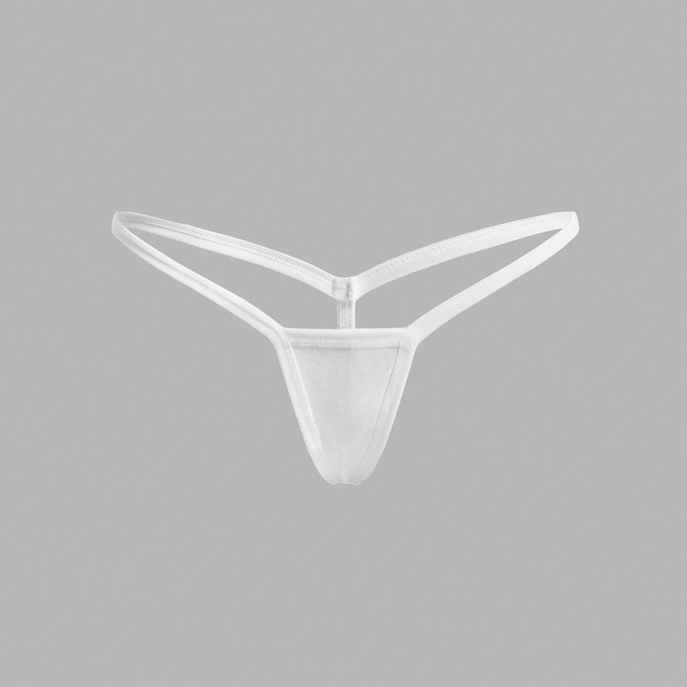 Cotton G-String Thong - Minimalist Low-Rise, Soft Stretch Cotton, White