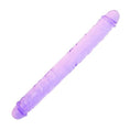 Load image into Gallery viewer, Purple jelly dildo with veins full length
