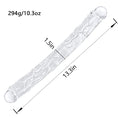 Load image into Gallery viewer, Flexible clear dual-head dildo
