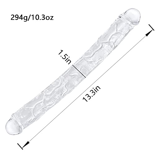 Flexible clear dual-head dildo