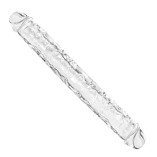 Realistic clear TPR double dildo