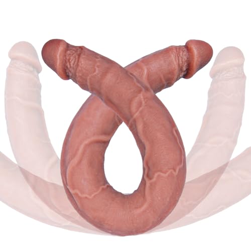 XXL double-ended dildo veins detail