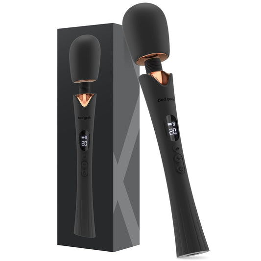 Cordless wand massager black rose gold