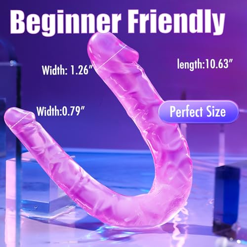 Curved TPE double dildo beginner