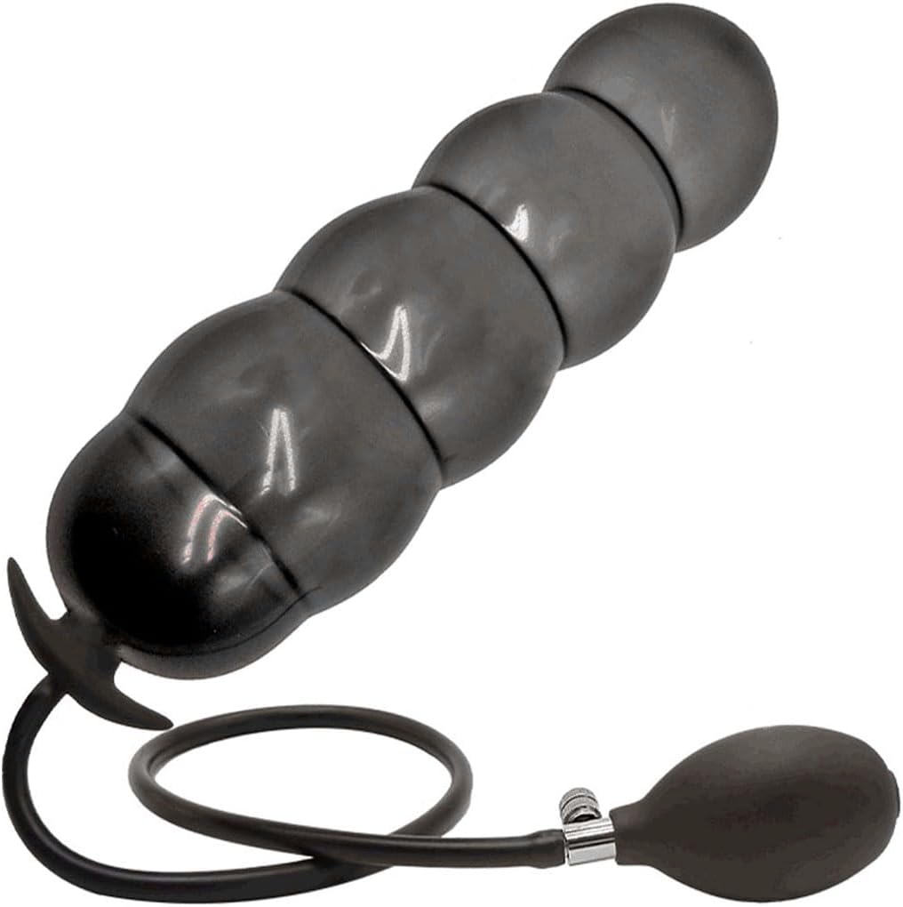 Inflatable anal plug expandable 1.2 to 4.7 inch