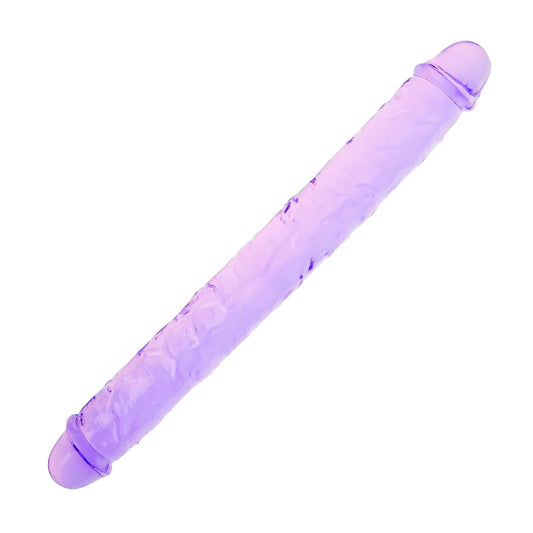 13.4-inch realistic double-ended dildo purple jelly