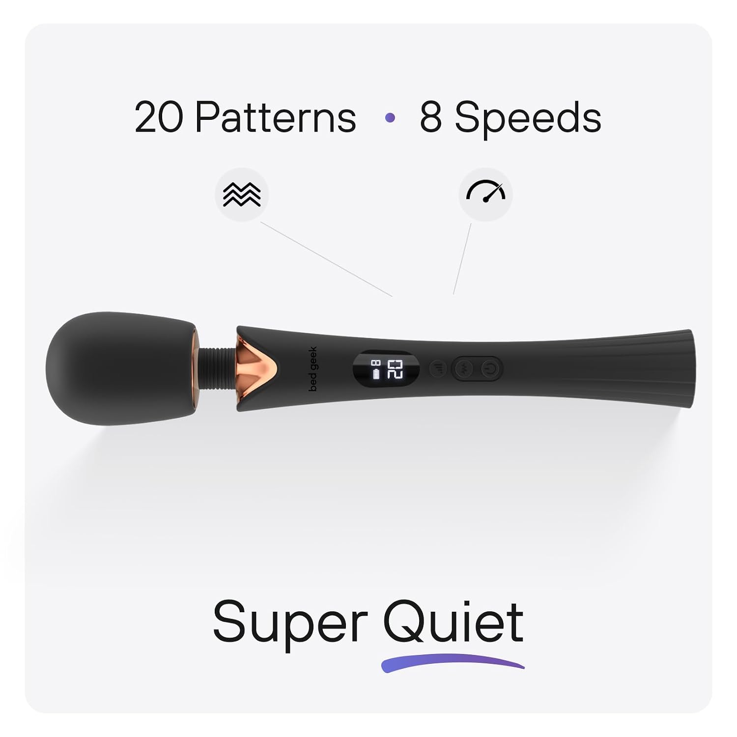 Wand vibrator LED display 20 speeds