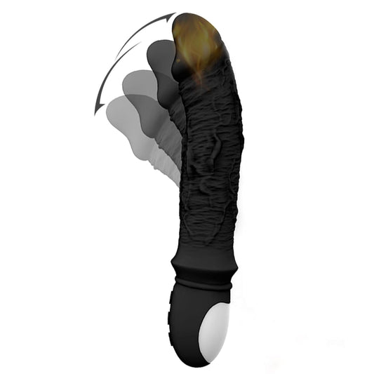 G-spot vibrator wand black silicone