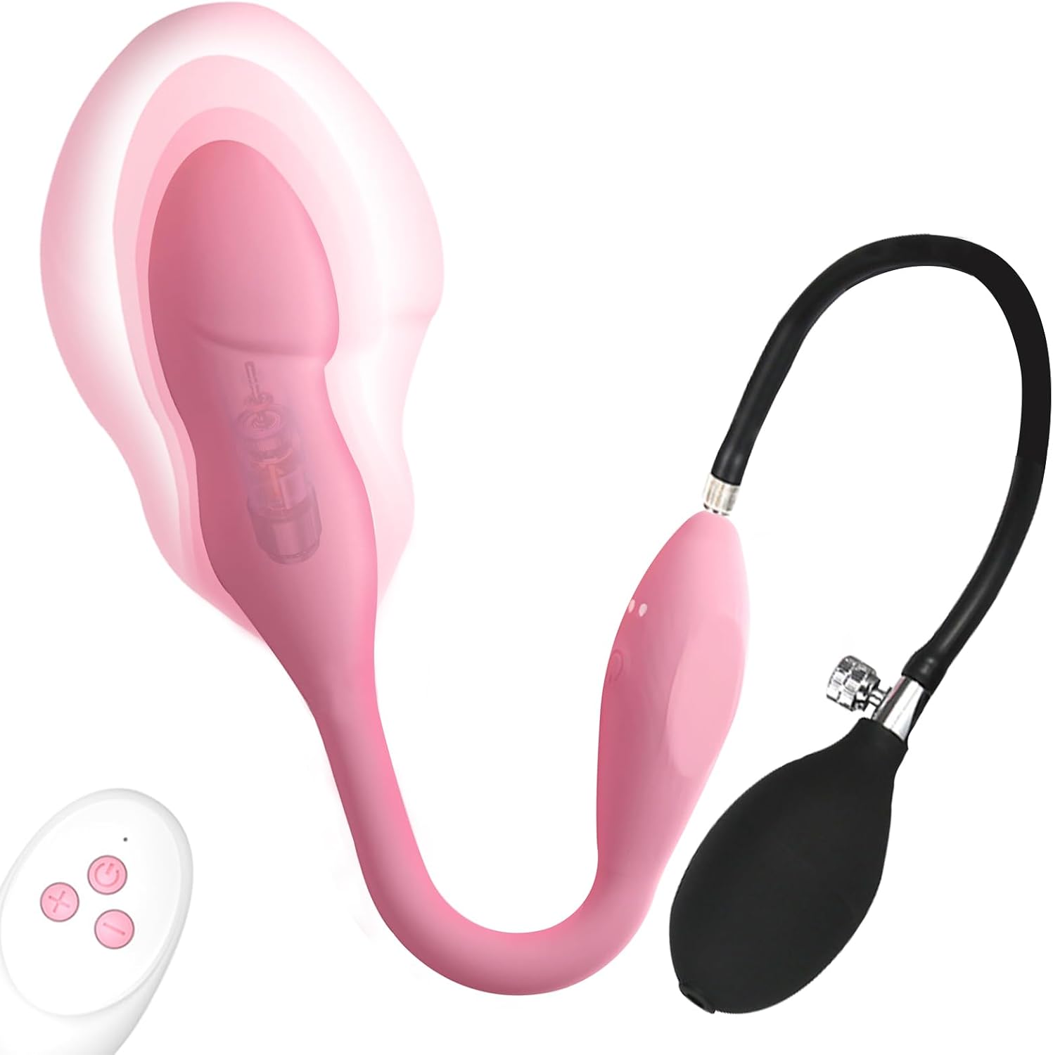 Inflatable vaginal anal trainer remote