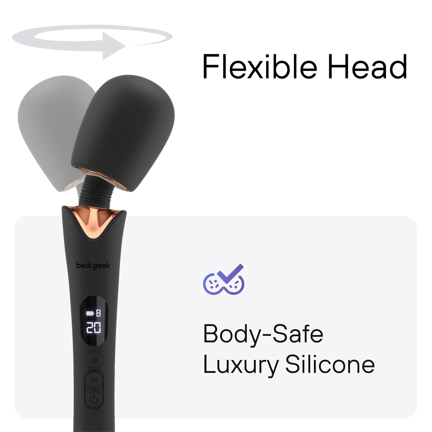 Powerful rechargeable wand massager