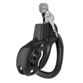 Cargar la imagen en la vista de la galería, Male chastity cage with 5 cock rings black
