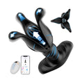 Load image into Gallery viewer, Black expanding prostate massager with handheld remote and phone app
