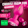 Load image into Gallery viewer, Vibrating butt plug set rechargeable
