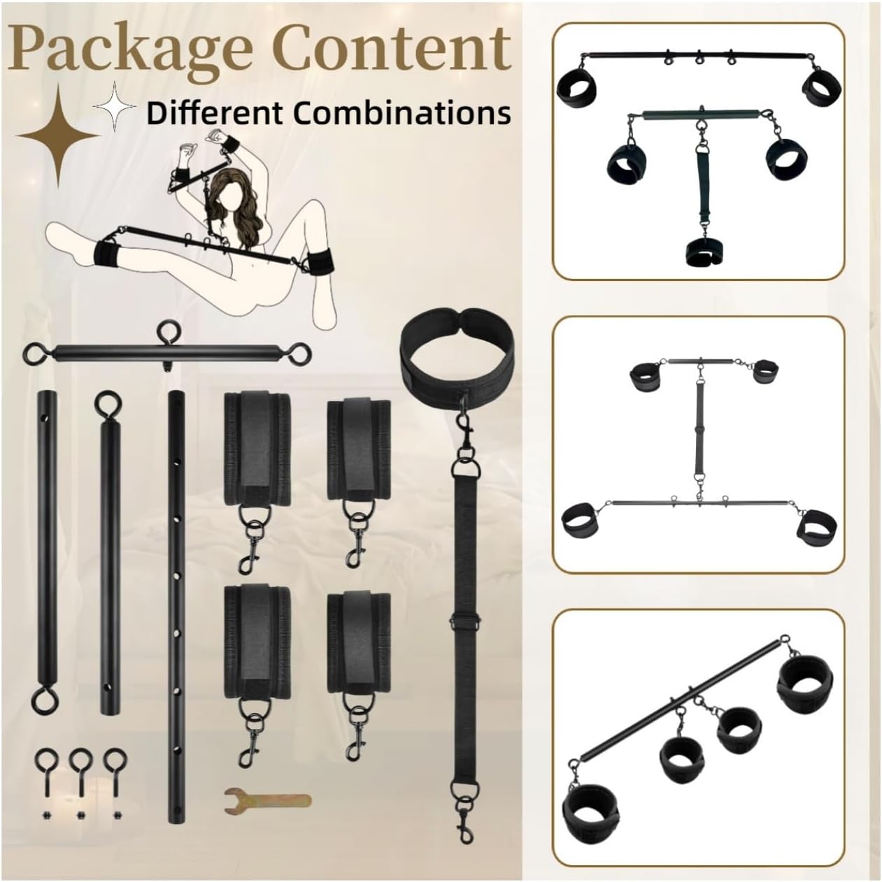 Adjustable spreader bar BDSM