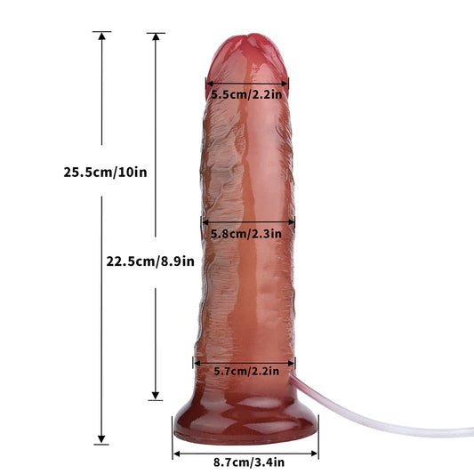 Dimensions: 25.5 cm total, 22.5 cm insertable, 8.7 cm suction base