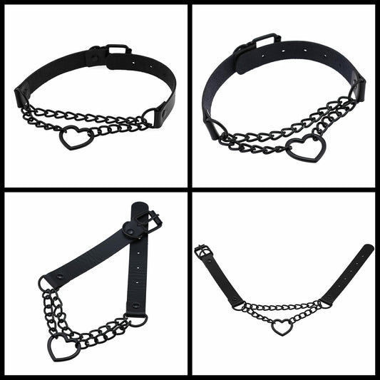 Emo gothic body chain choker