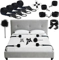 Cargar la imagen en la vista de la galería, BDSM Bed Bondage Kit – SM Restraints with Handcuffs for Couples
