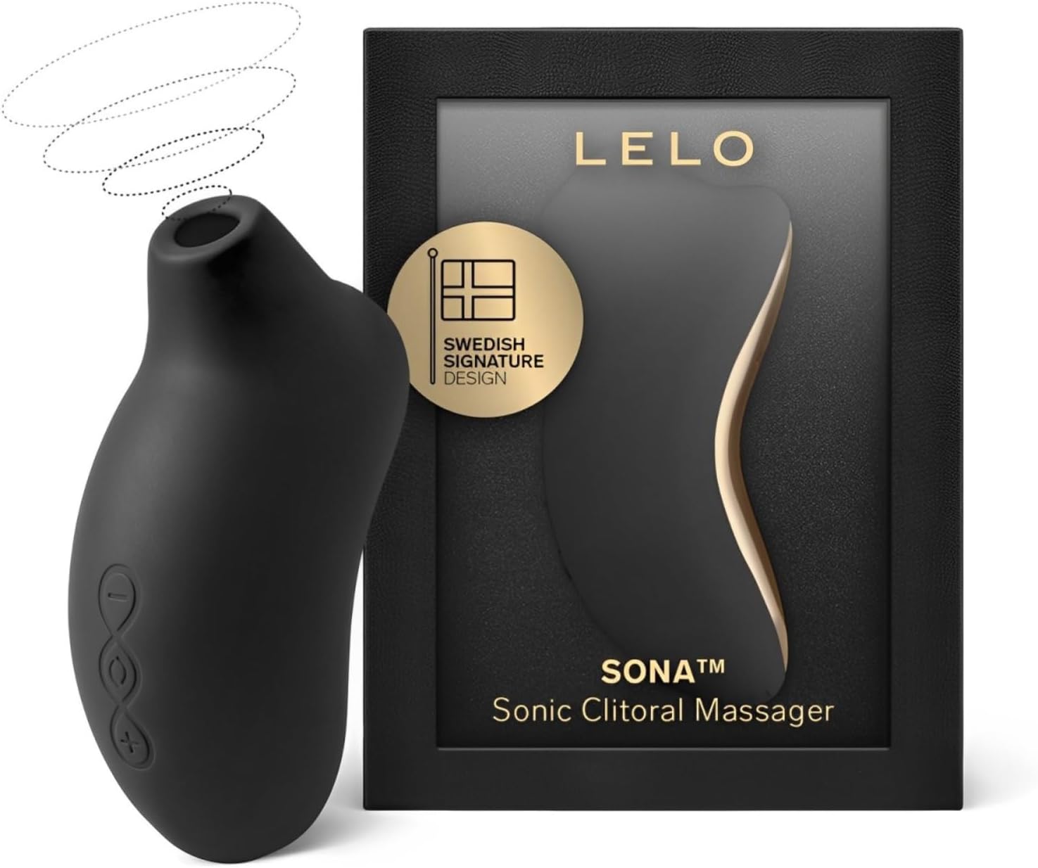 Sonic wave clitoral stimulator black