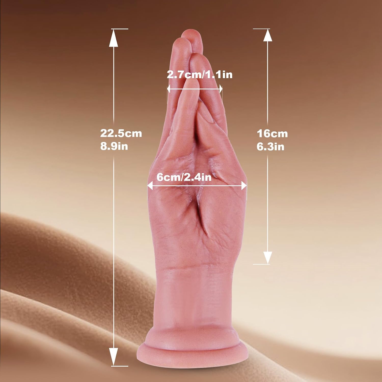 Hand dildo suction cup base