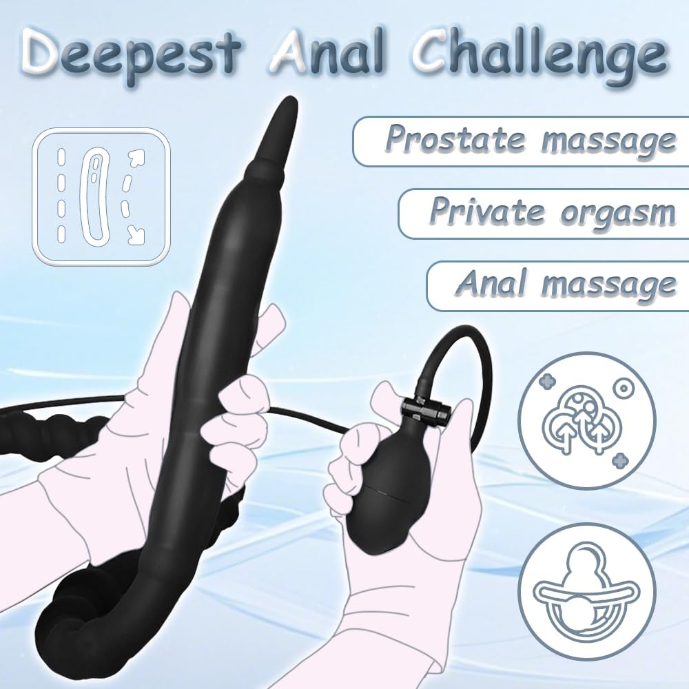 Long inflatable anal plug diameter
