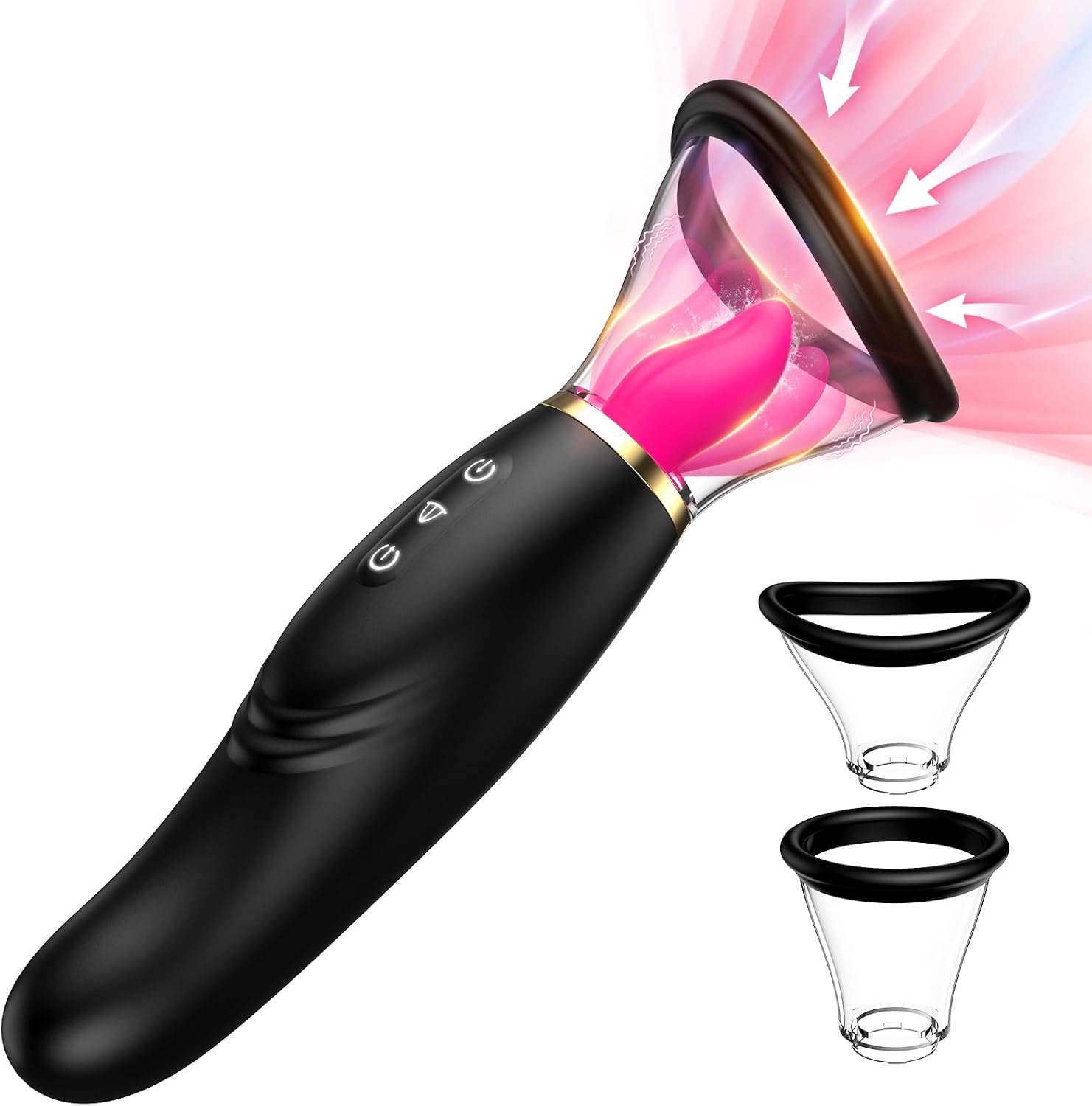 Tongue licking and sucking vibrator