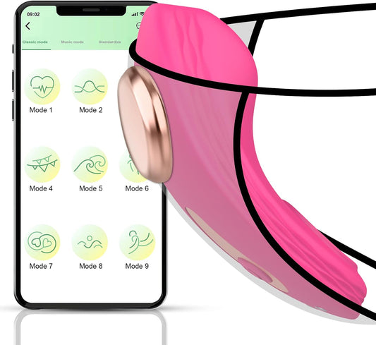 Wearable panty vibrator with magnetic clip